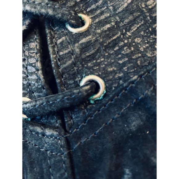 Black Leather & Suede Jacket + Skirt Set – Vintage 80’s Matching Two-Piece - Picture 12 of 14